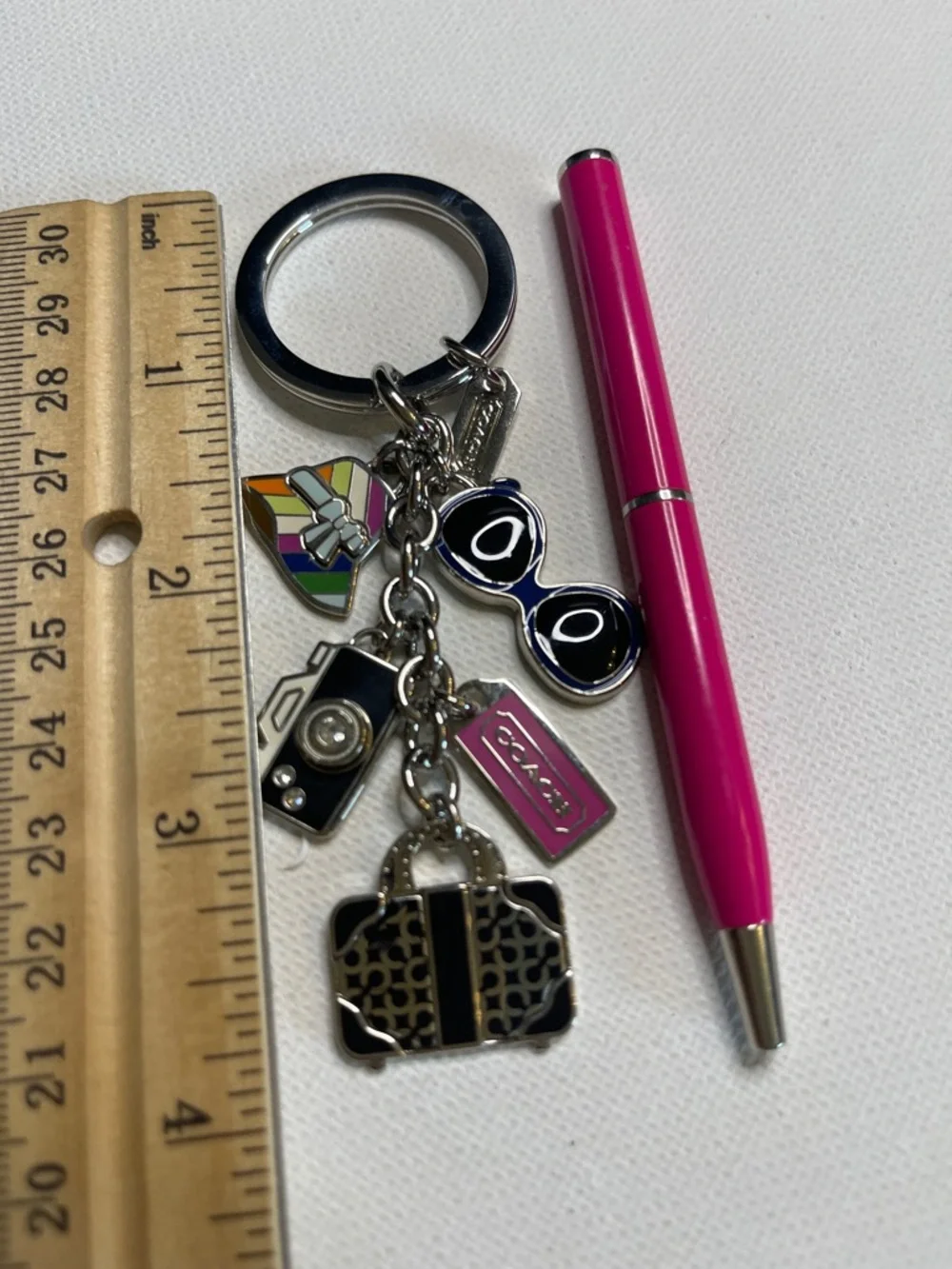Coach Silver Legacy Hat Charm Travel Keyring and Coach Pen - Picture 3 of 6